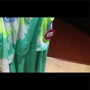 Youth Girls green overlay dress BNWT 14